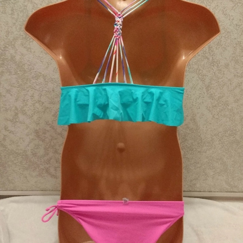 Victoria's Secret Multicolor Ruffle Macrame Back Bikini - Picture 7 of 12